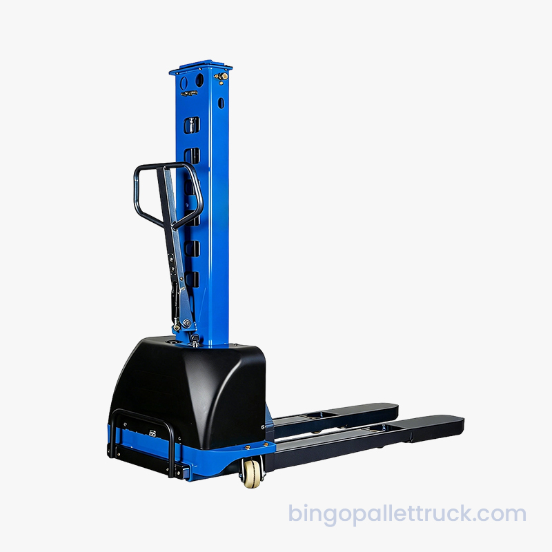 1000kg Full Electric Self-lifting Stacker for Truck Tail Lift and Ground Loading